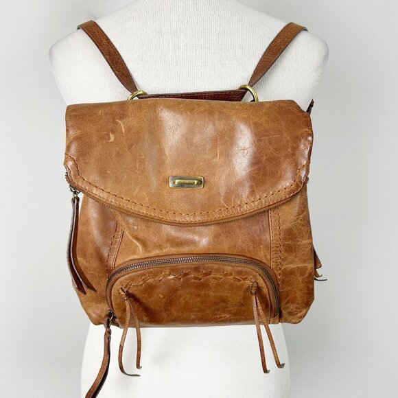 Diba True Brown Leather Backpack Bag Women's - Picture 2 of 7